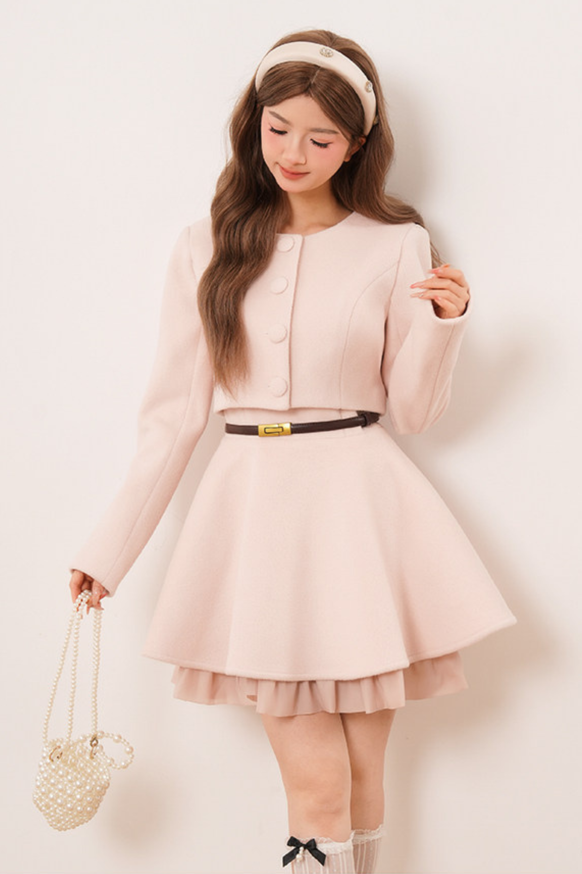Pink Chanel-Inspired Coat Set