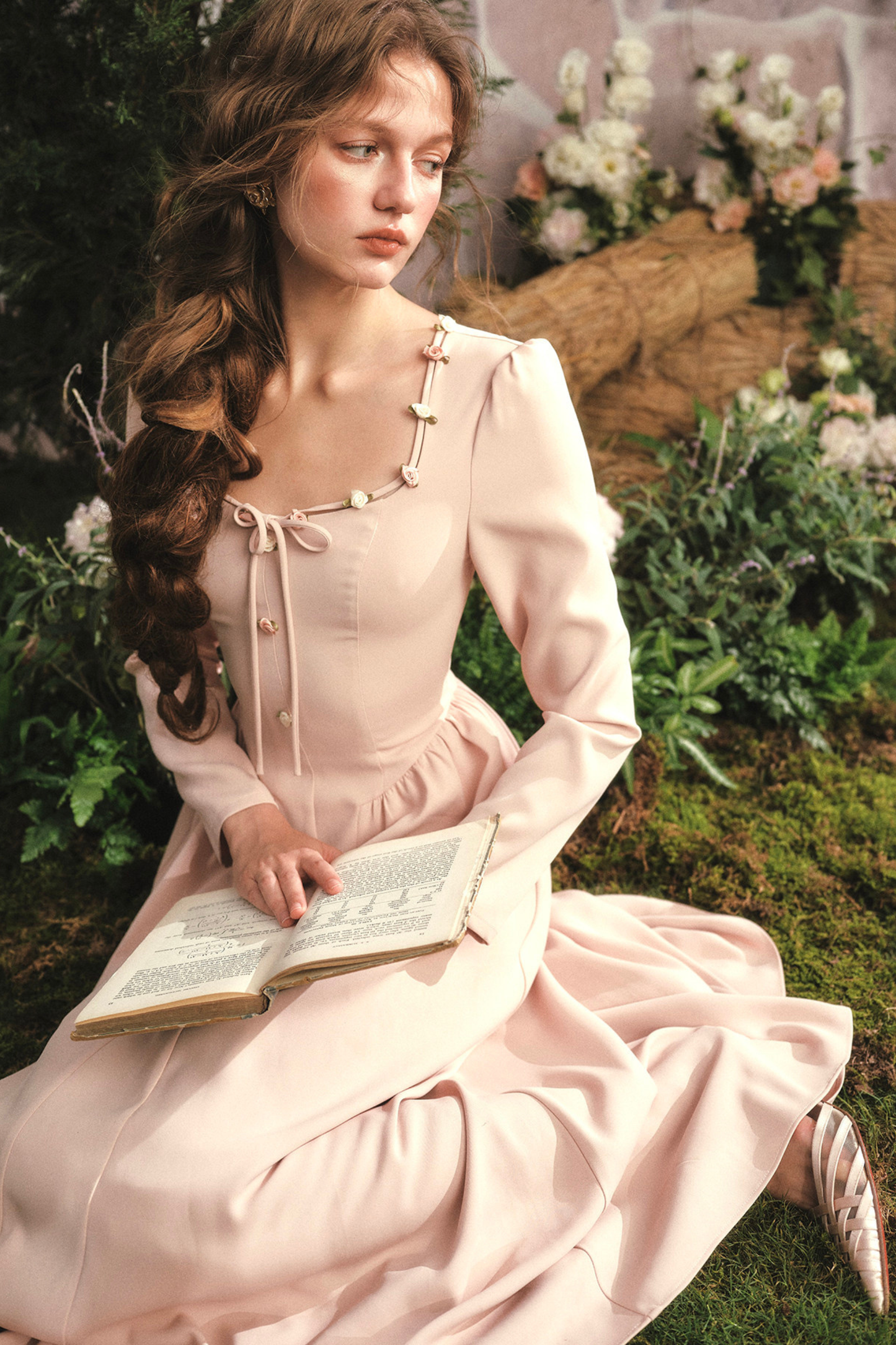 Lace Maid Rose Diary Dress + Garden Cardigan