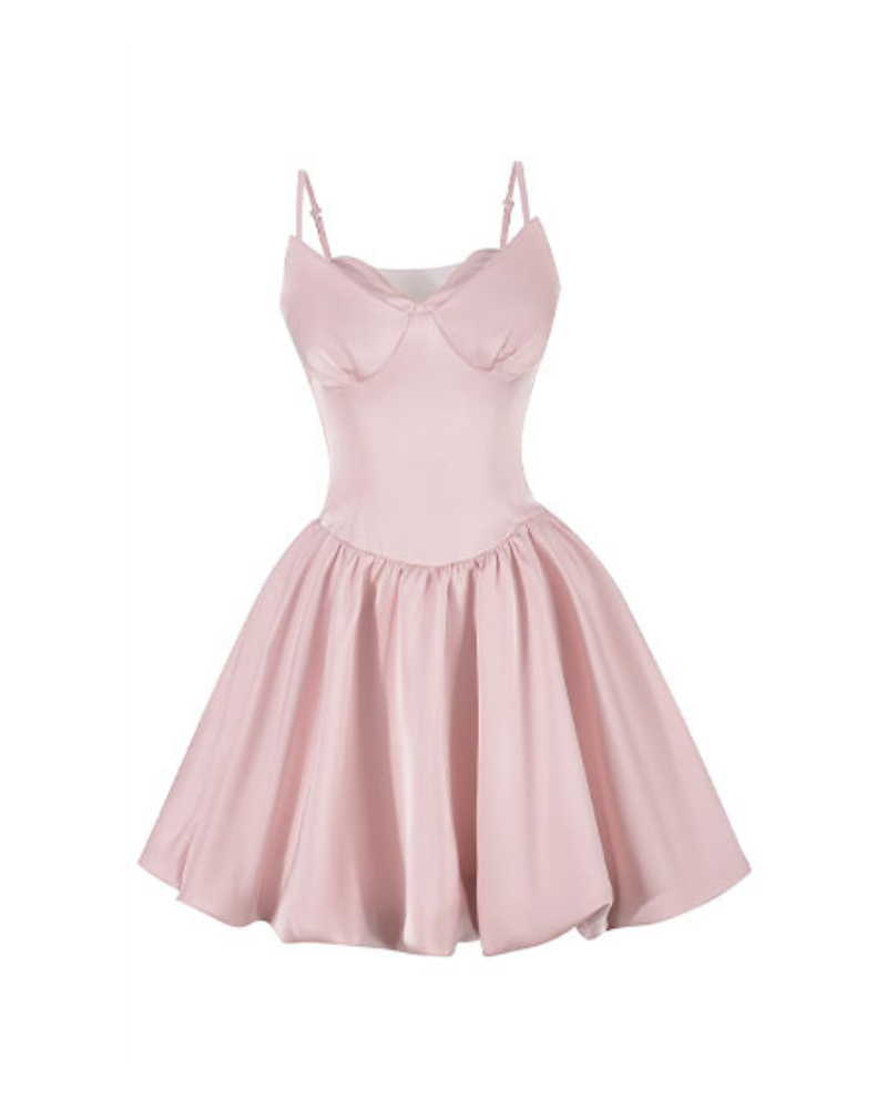 French Birthday Pink Tube Coquette Dress