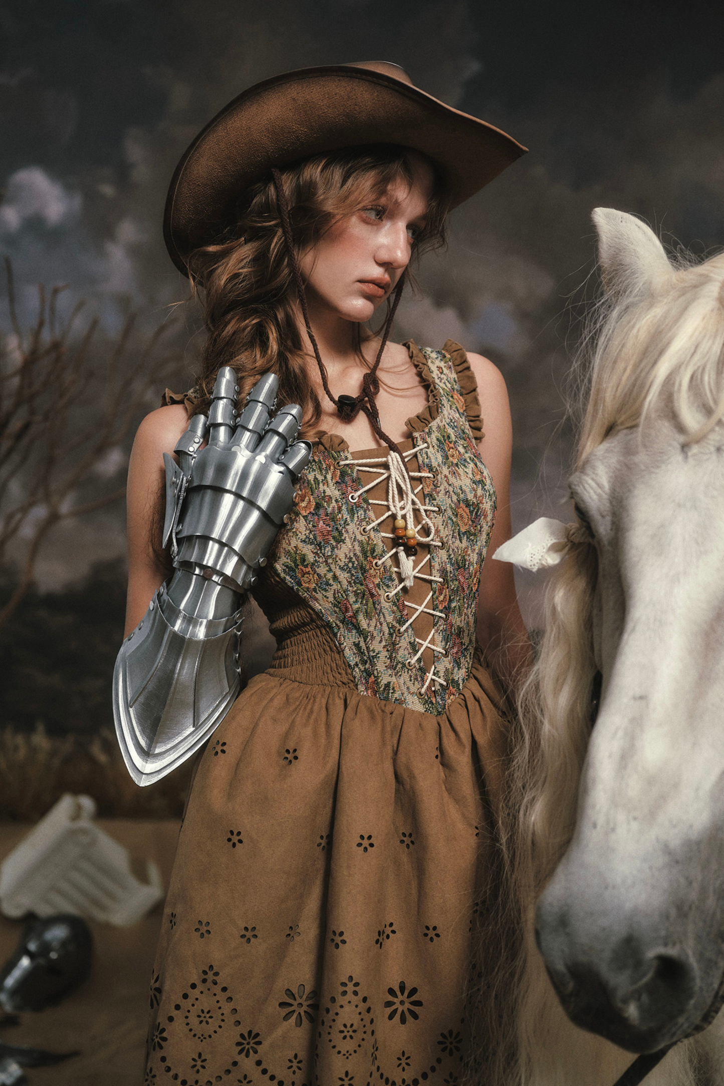 Western Suede Vest Dress