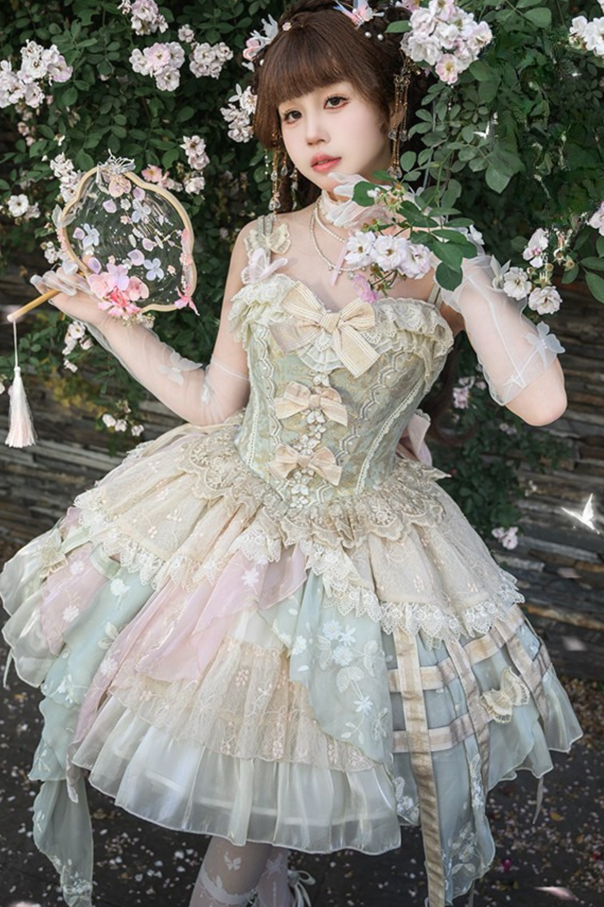Gorgeous Butterfly Asymmetrical Lolita Dress + Accessories