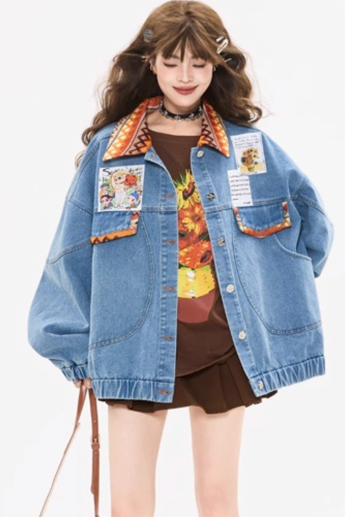 Back Ribbon Loose Denim Jacket
