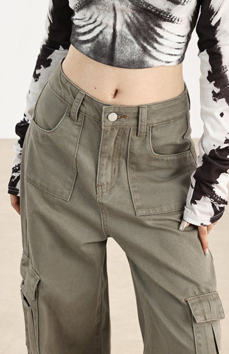 Trendy Retro Cargo Jeans