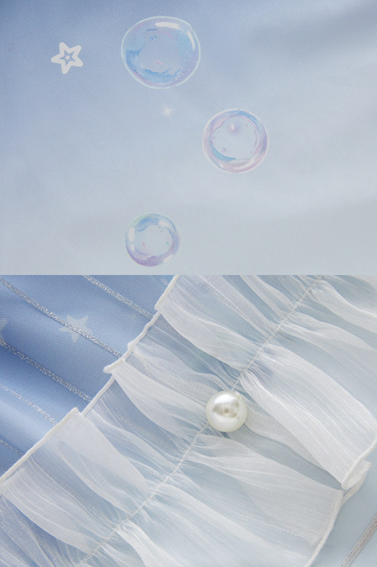 【Reservation Deadline February 28】Gradient Bubble Dress + Bunny Ear Pin + Sleeves + Hat