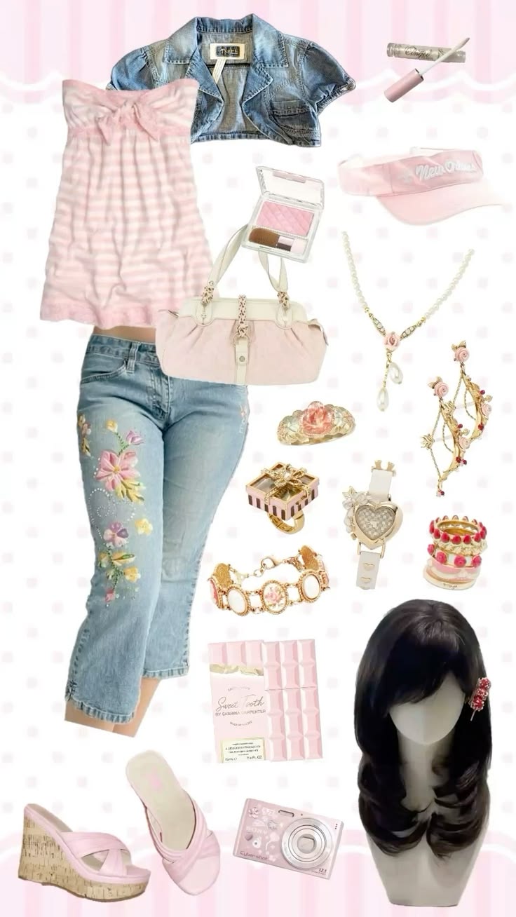 pink striped bow top