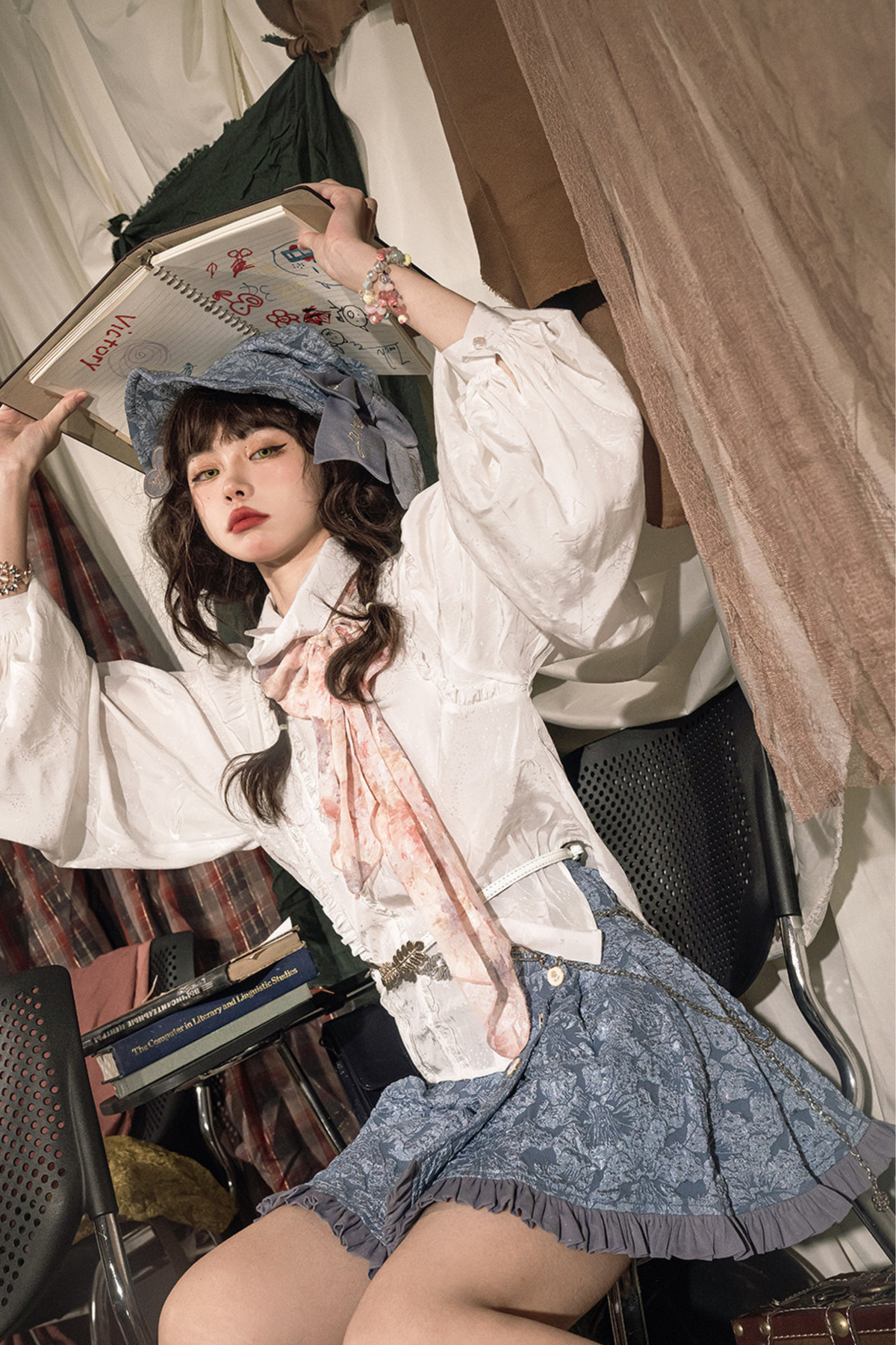 Golden Years Oil Painting Vest + Jacket + Skirt