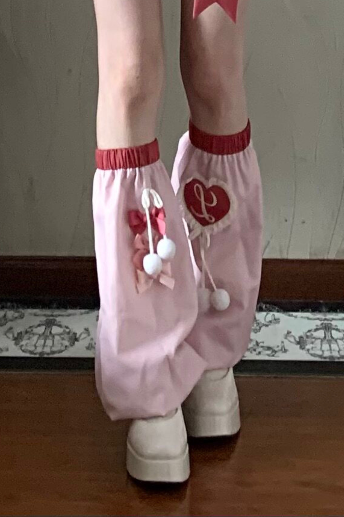 Scarlet Heartbeat Sleeveless Dress + Sleeves + Headband + Leg Warmers