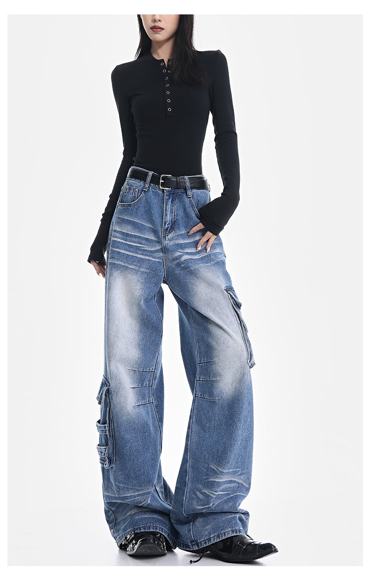 Grunge Classic Distressed Baggy Jeans