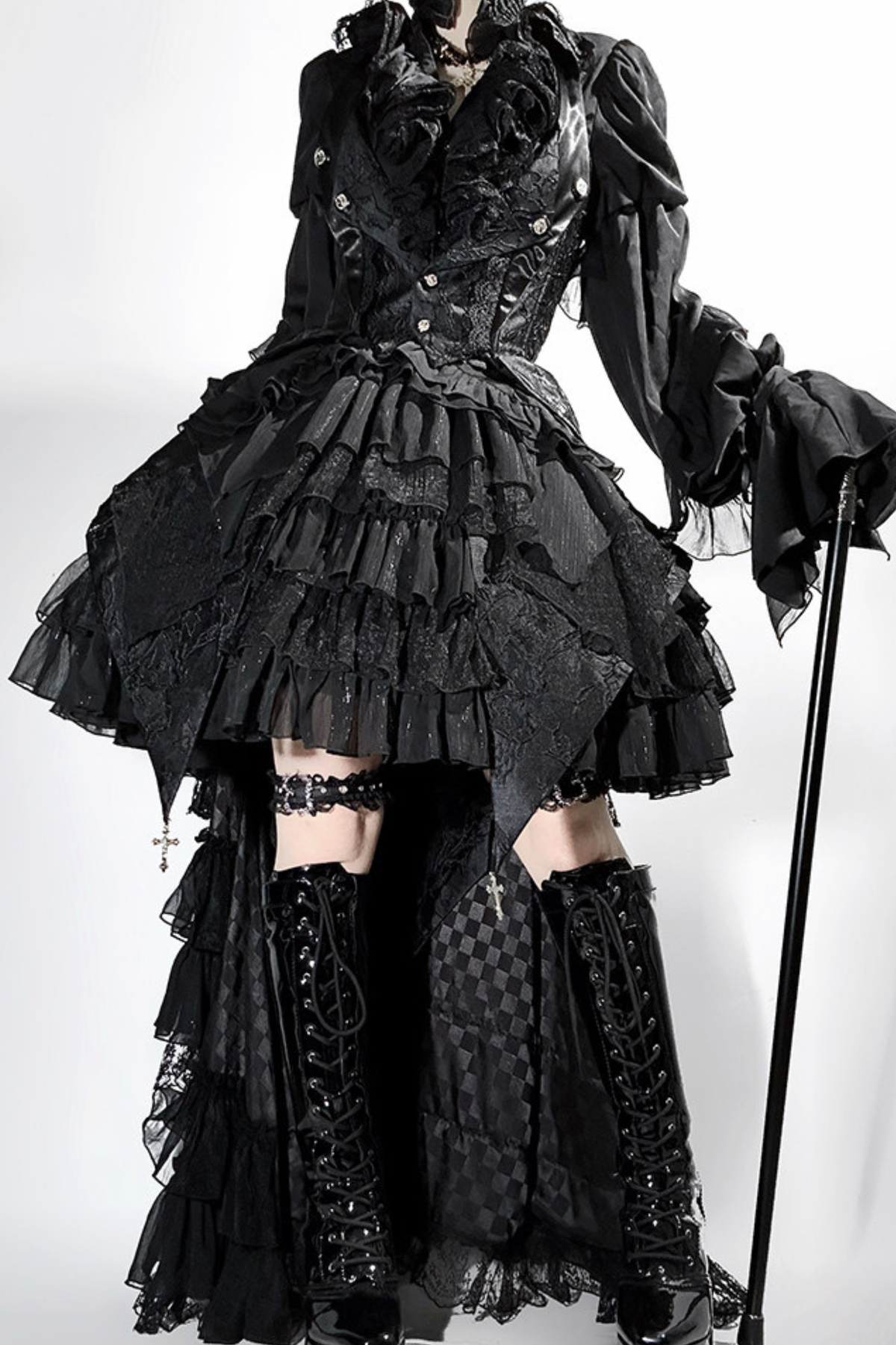 Fishbone Bustier Lolita Skirt + Shirt + Vest + Tail + Pants