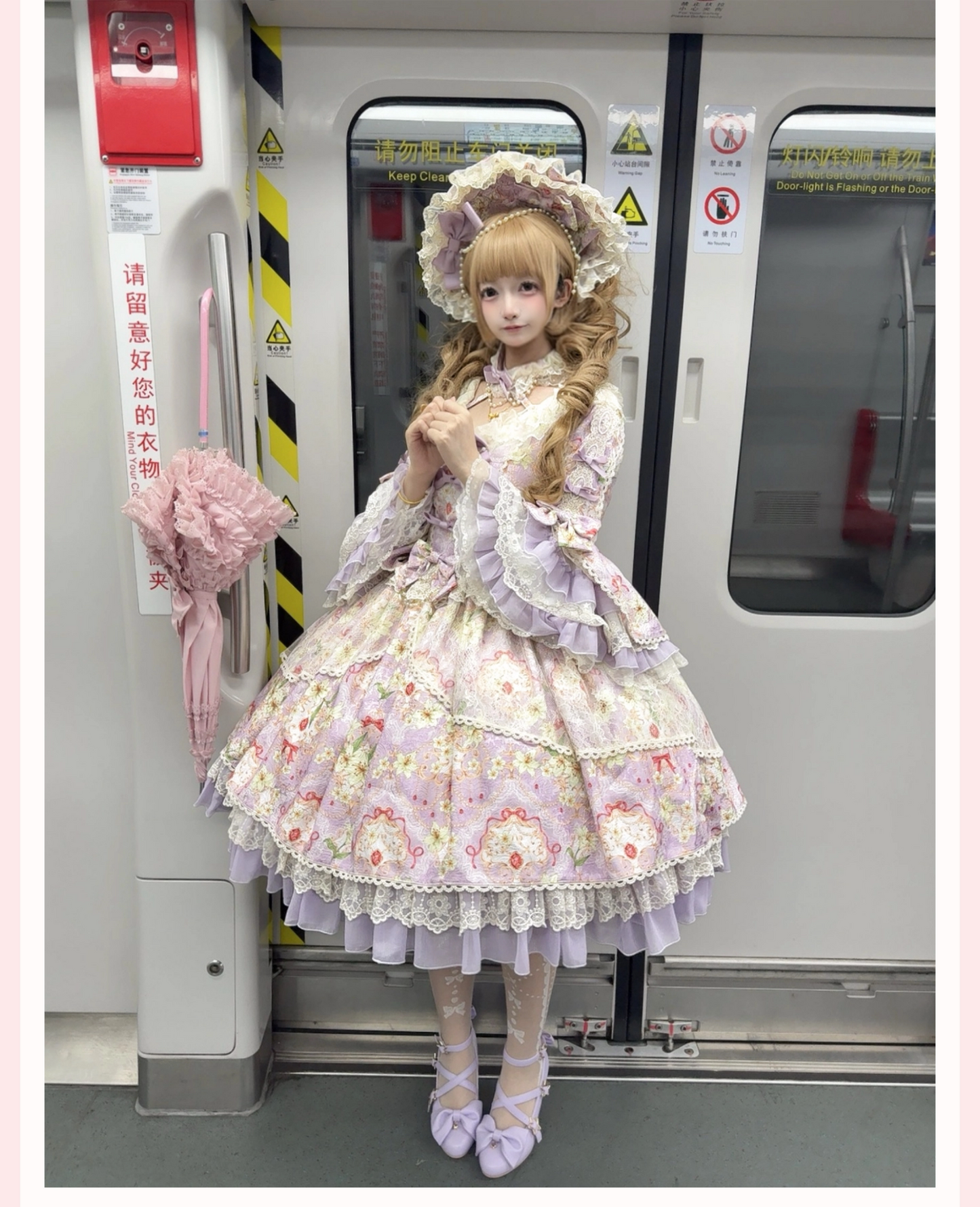 vintage bow lace lolita dress
