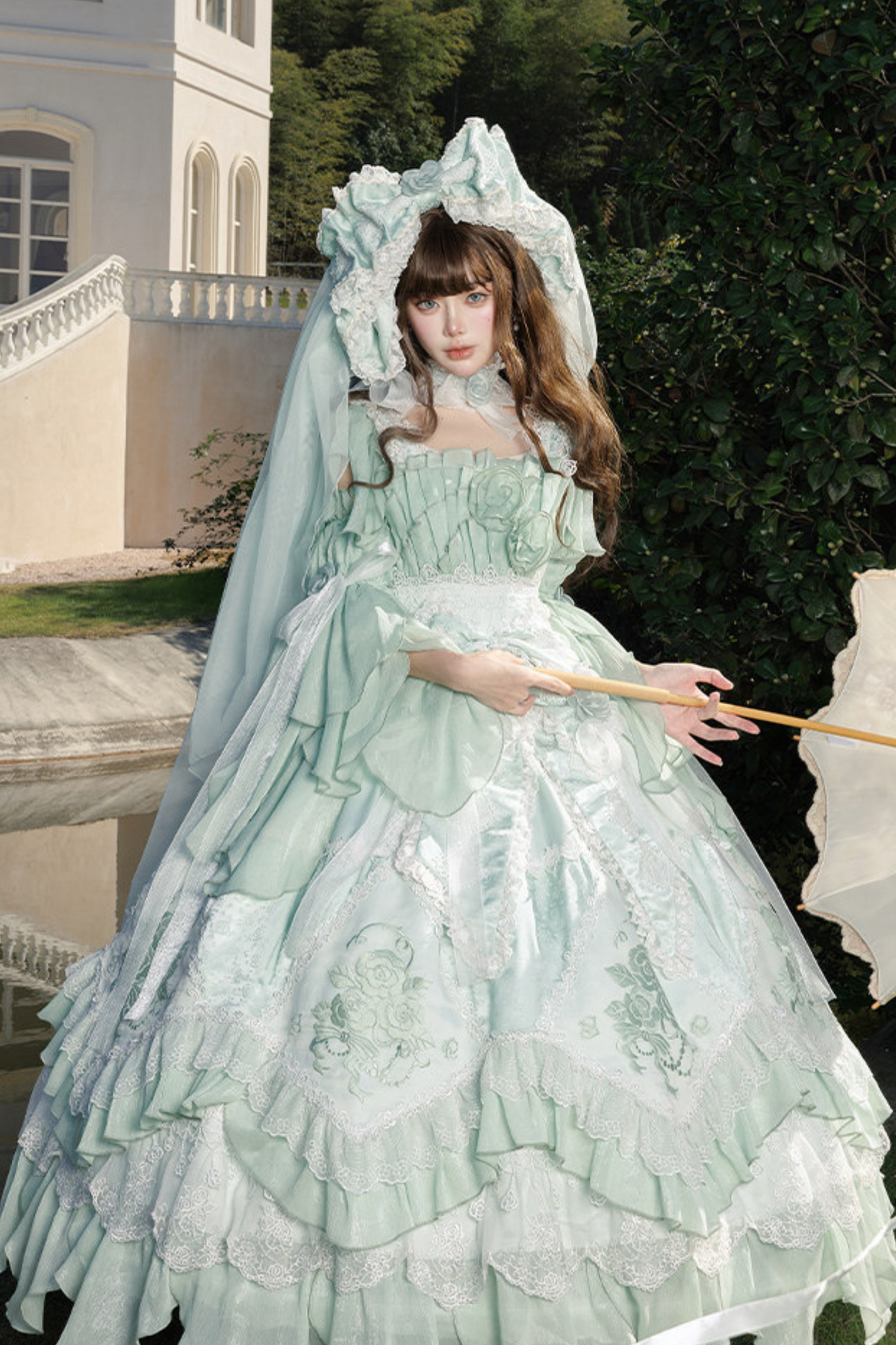 Fairy Princess Lolita Jumper Skirt + Hair Accessories + Sleeves