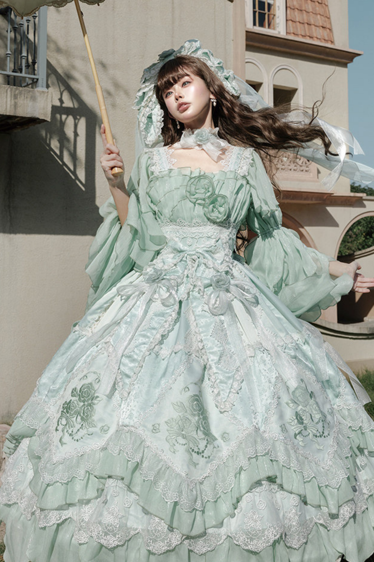 Fairy Princess Lolita Jumper Skirt + Hair Accessories + Sleeves