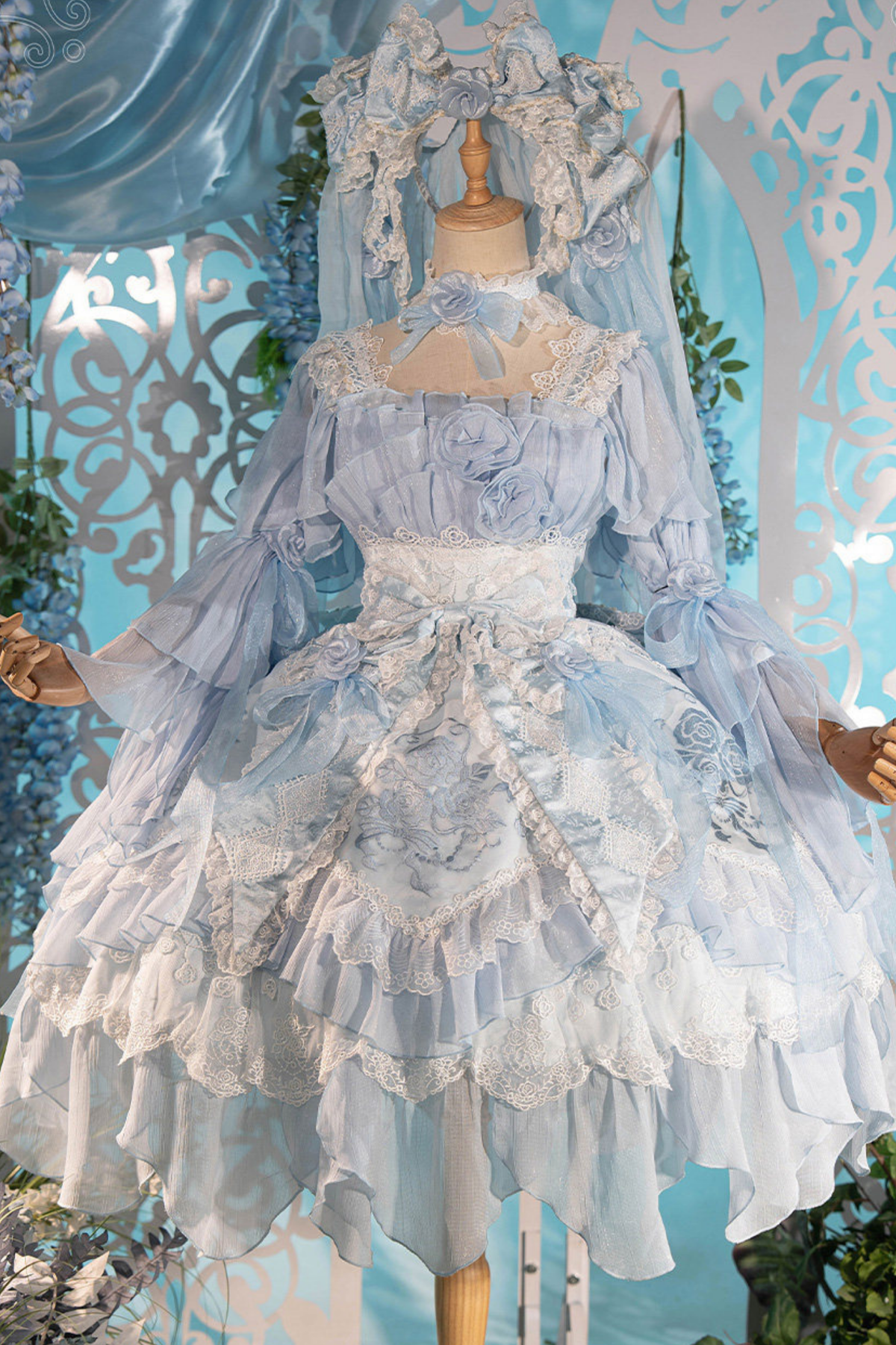 Fairy Princess Lolita Jumper Skirt + Hair Accessories + Sleeves
