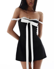 Load image into Gallery viewer, Bow Lace Tube Mini Coquette Dress
