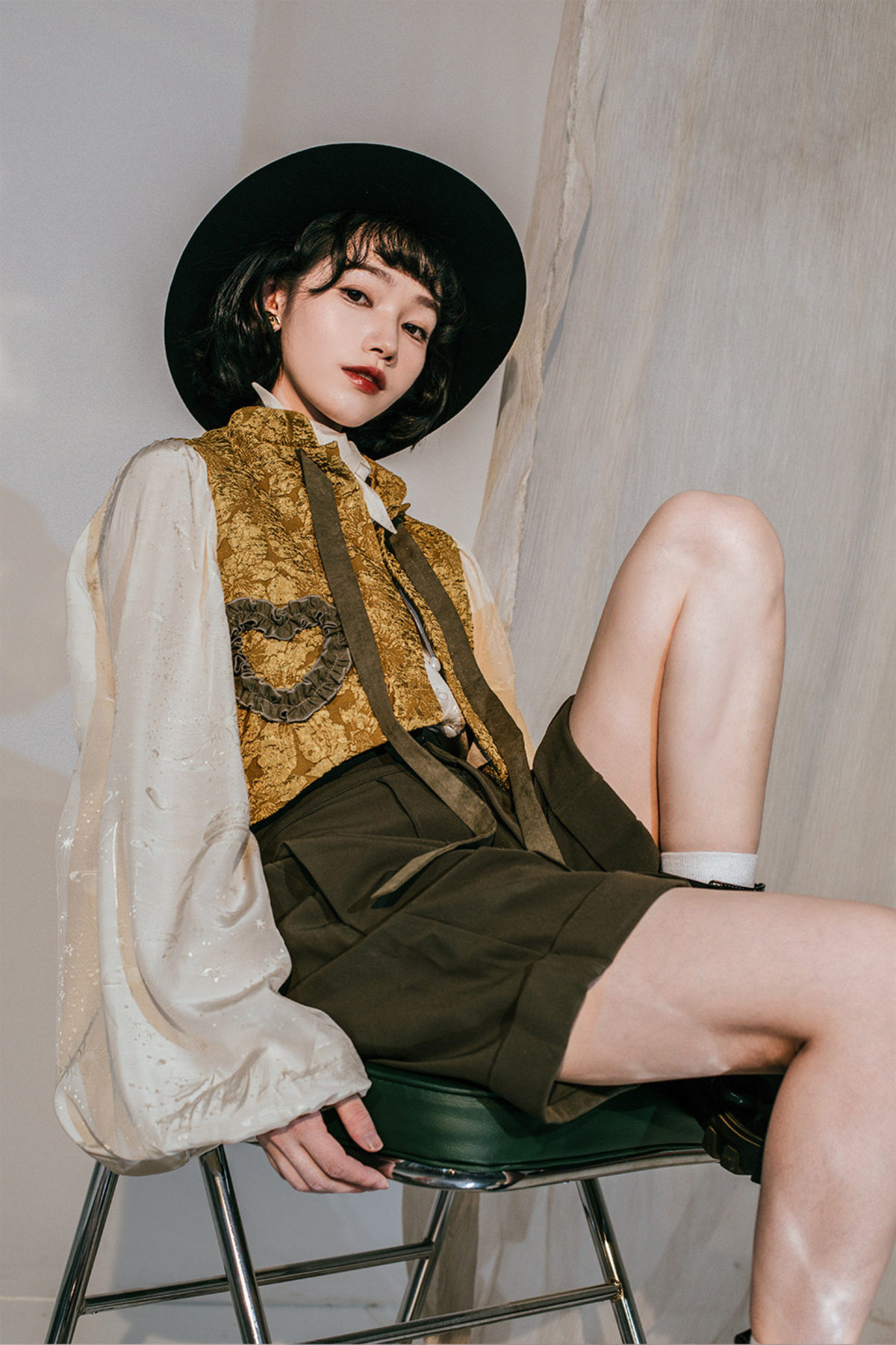Golden Years Oil Painting Vest + Jacket + Skirt