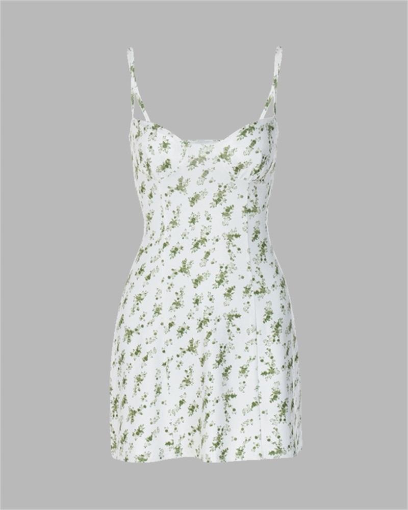 Azalea Summer Cami Floral Dress Green