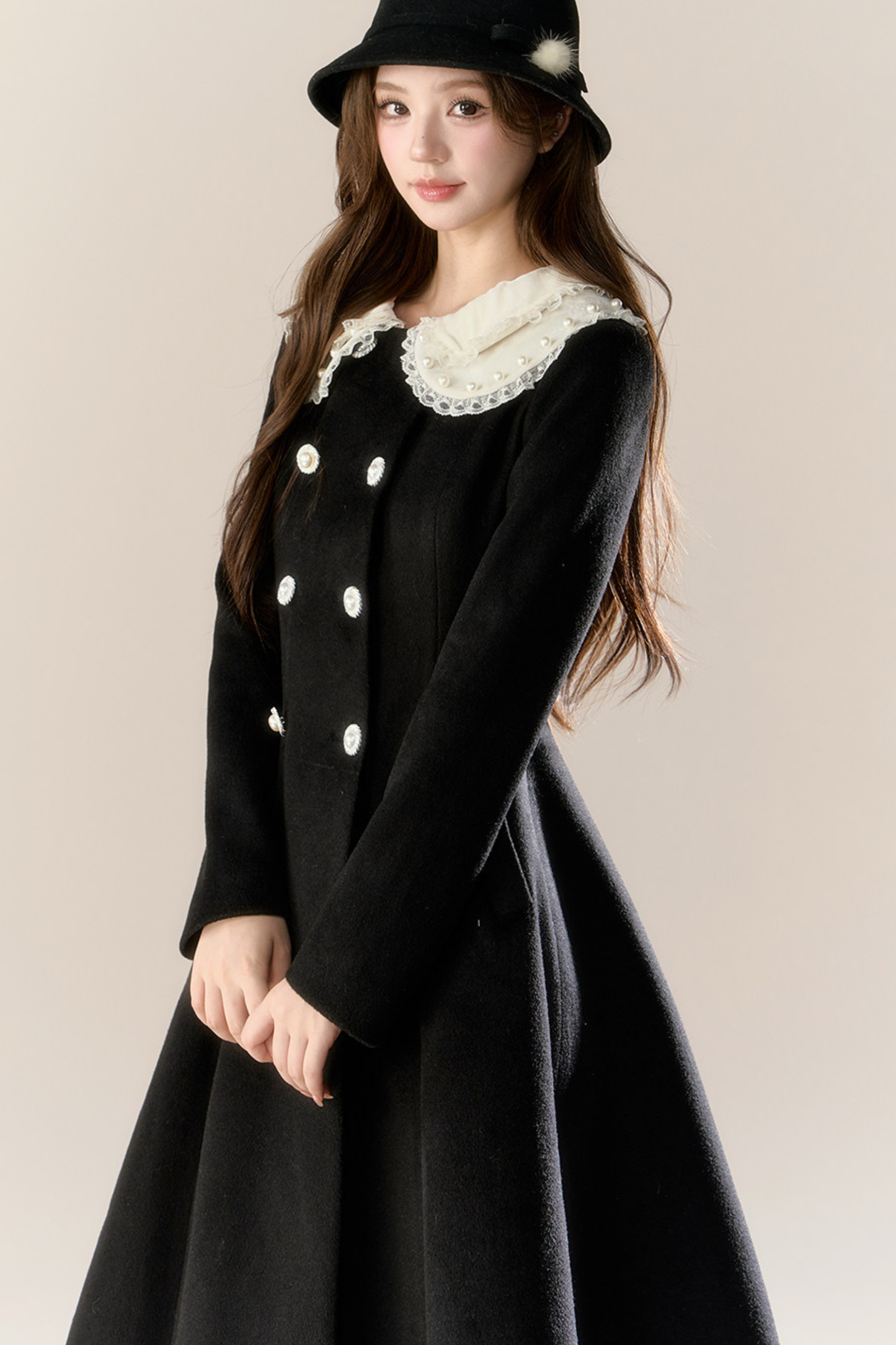 Elegant Sweet Chic French Long Coat