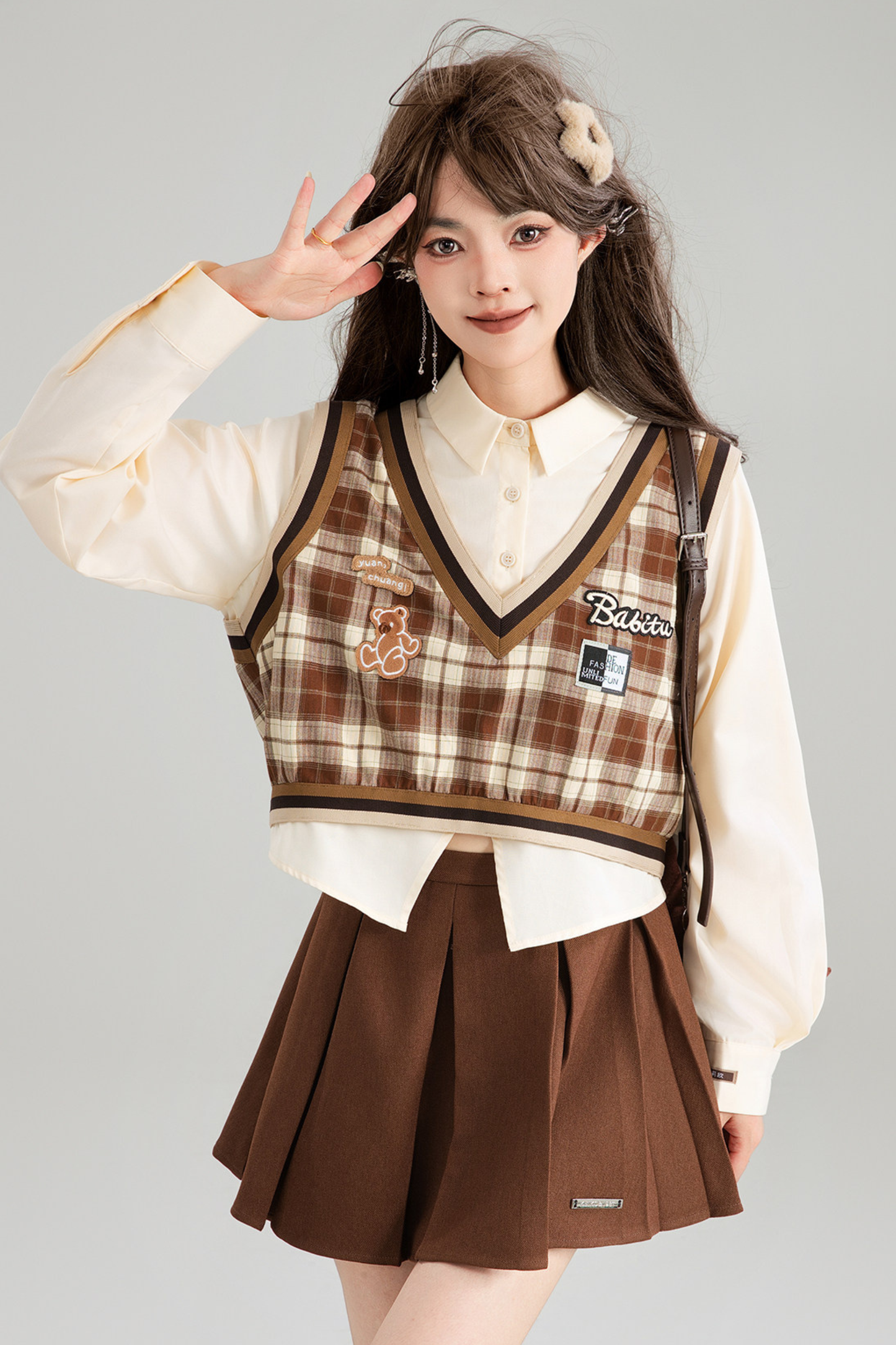 American Vintage Check Top + Skirt