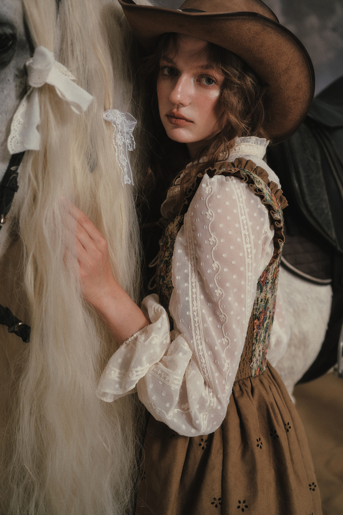 Western Suede Vest Dress