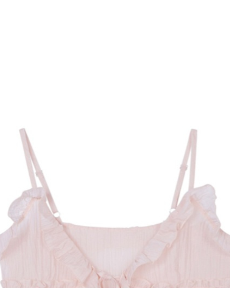 Pink Layered Lace Translucent Sweet Coquette Top