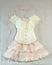 Load image into Gallery viewer, Vintage Sweet Shirt + Cake Skirt Two-piece Coord Set
