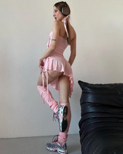 Load image into Gallery viewer, Ballet Ribbon Tied Tube Coquette Dress
