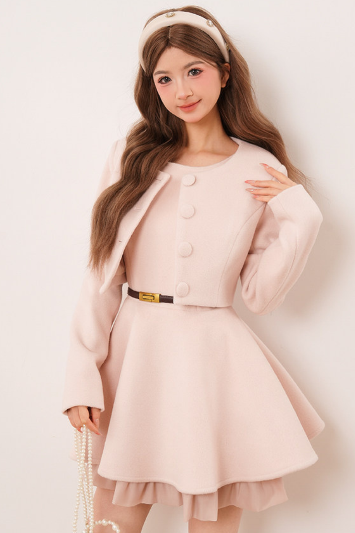 Pink Chanel-Inspired Coat Set