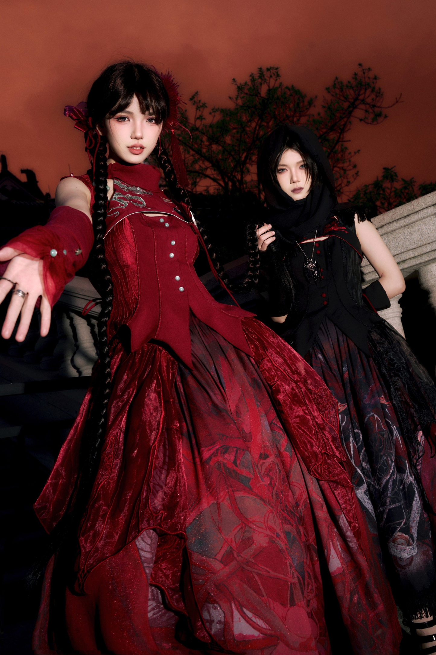 Mode Dragon Lolita Top + Skirt