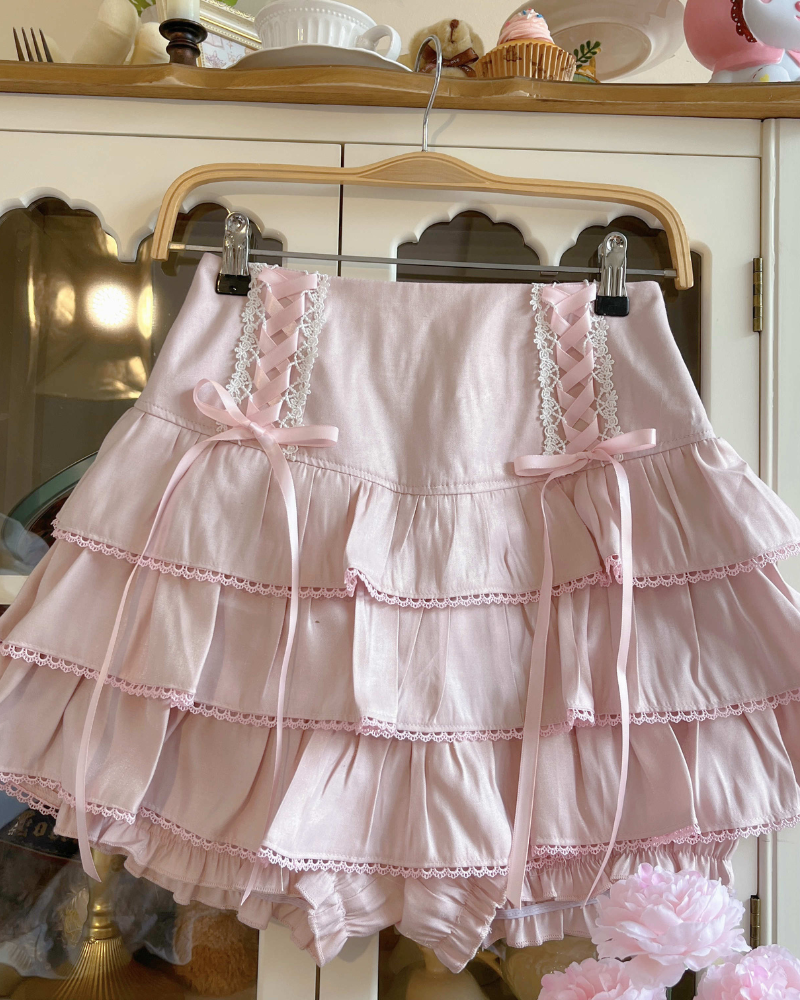 High-waisted Cake Slim Tutu Bow Skirt