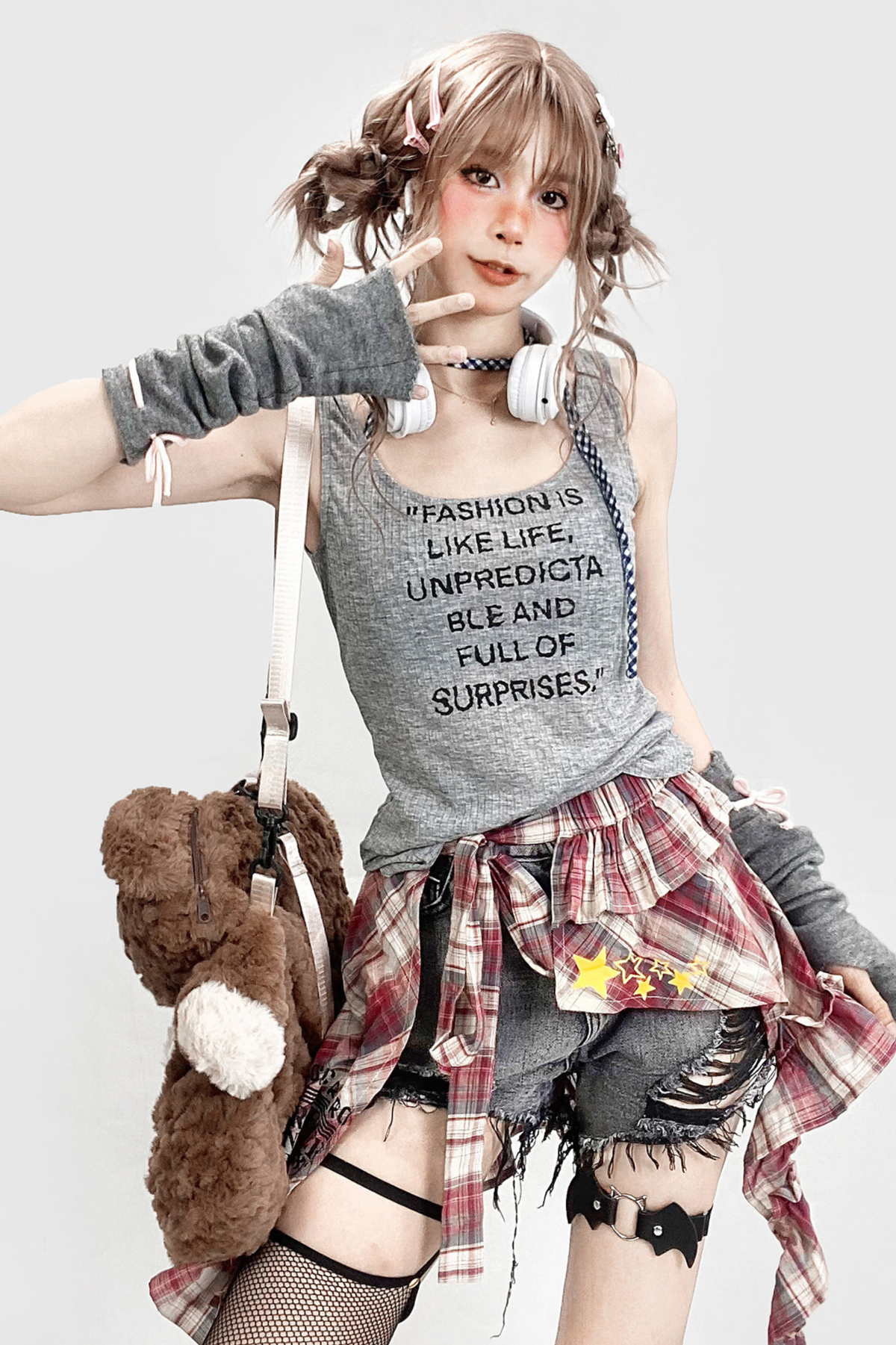 Mode Damaged Ripped Denim Pants