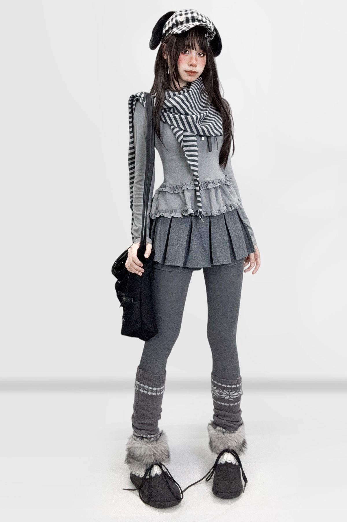 Pleated Skirt with Shorts