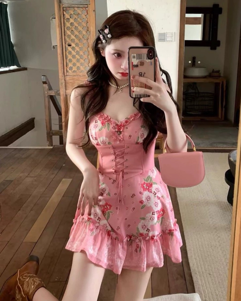 French Rose Floral Dress