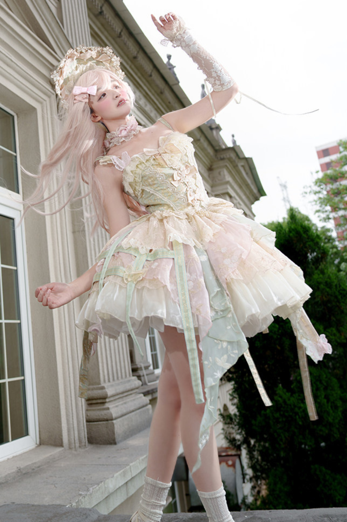 Gorgeous Butterfly Asymmetrical Lolita Dress + Accessories