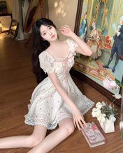 Load image into Gallery viewer, Embroidered Lace Puffy Coquette Dress
