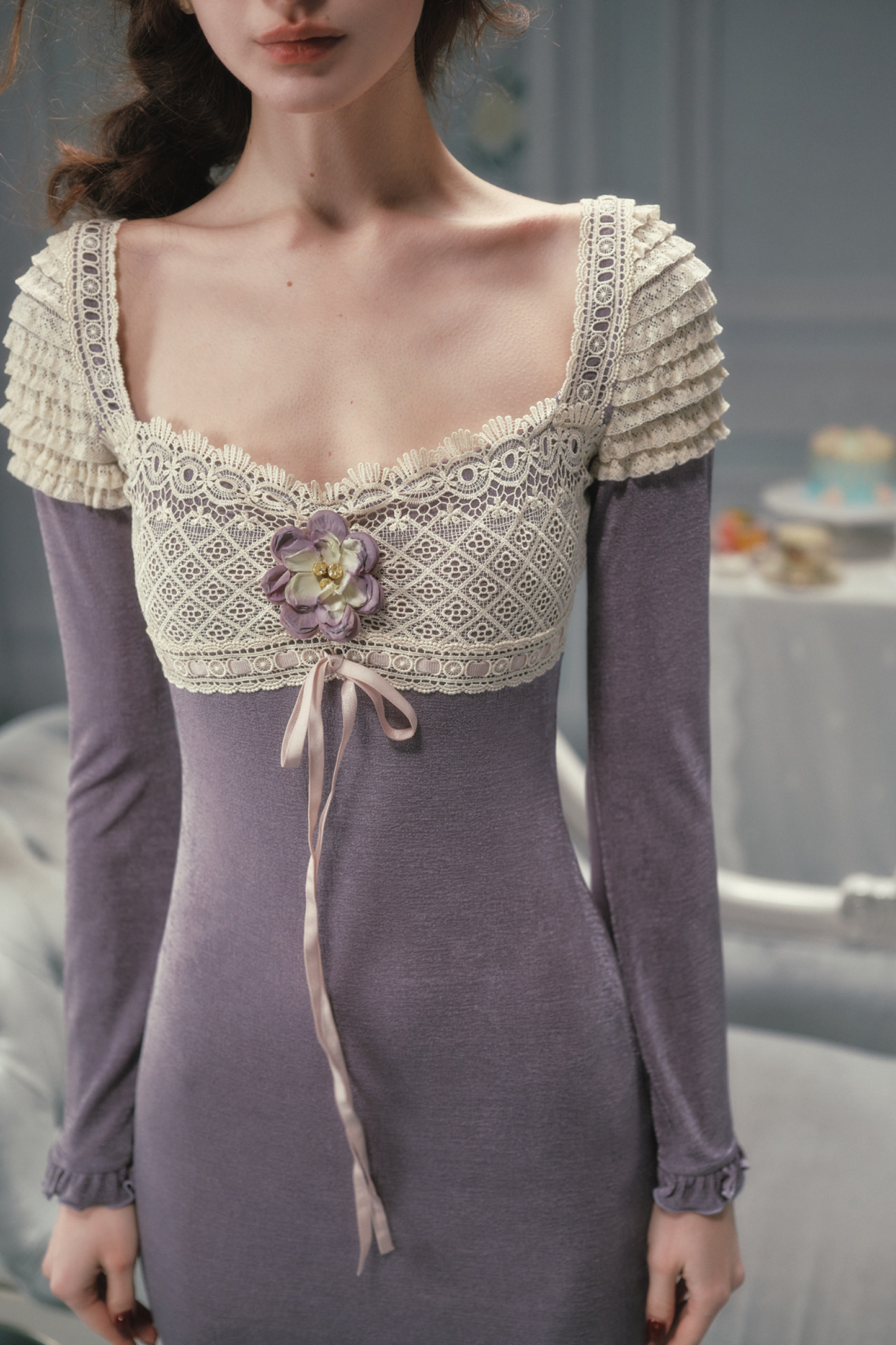 Slim Lace Long Dress