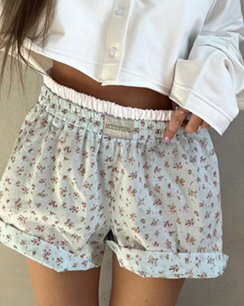 Mint Mambo Floral Shorts