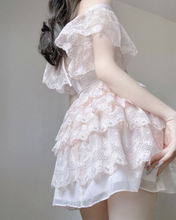 Load image into Gallery viewer, Sweet Flower Waist Slimming Cake Mini Coquette Dress
