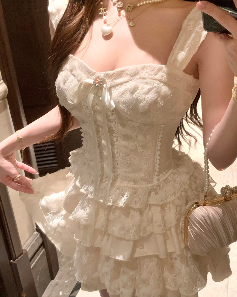 Rose Multi-Layer Cake Lace Coord