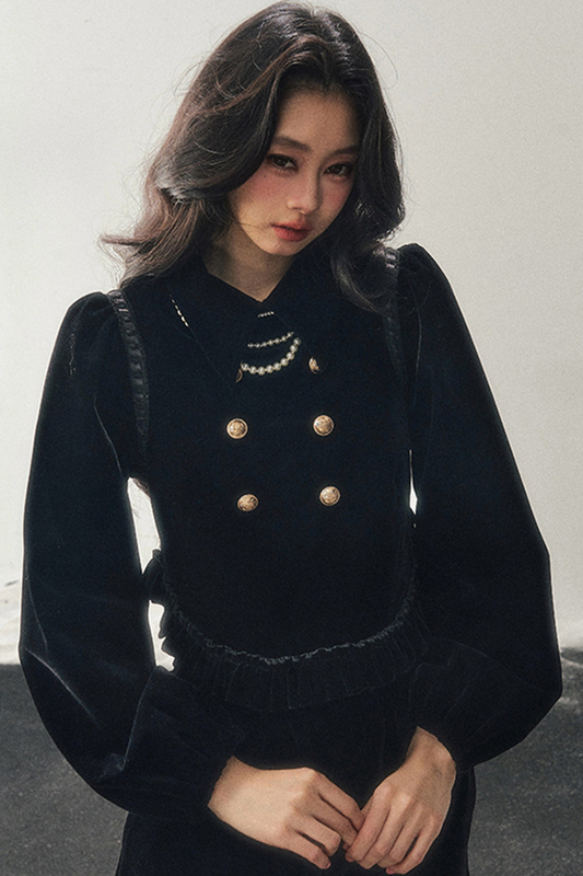 French Velvet Jacket + Shorts Jacket