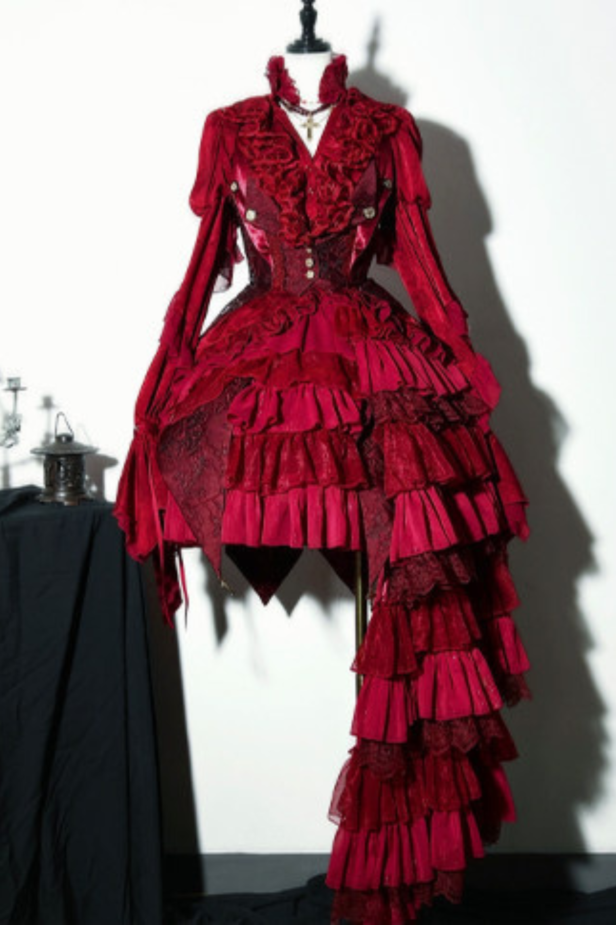 Fishbone Bustier Lolita Skirt + Shirt + Vest + Tail + Pants