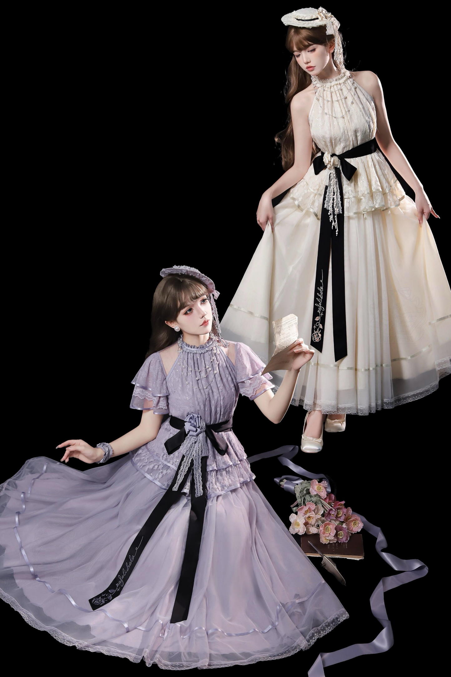 [Pre-order] Retro Elegant Inner + Top + Skirt + Accessories