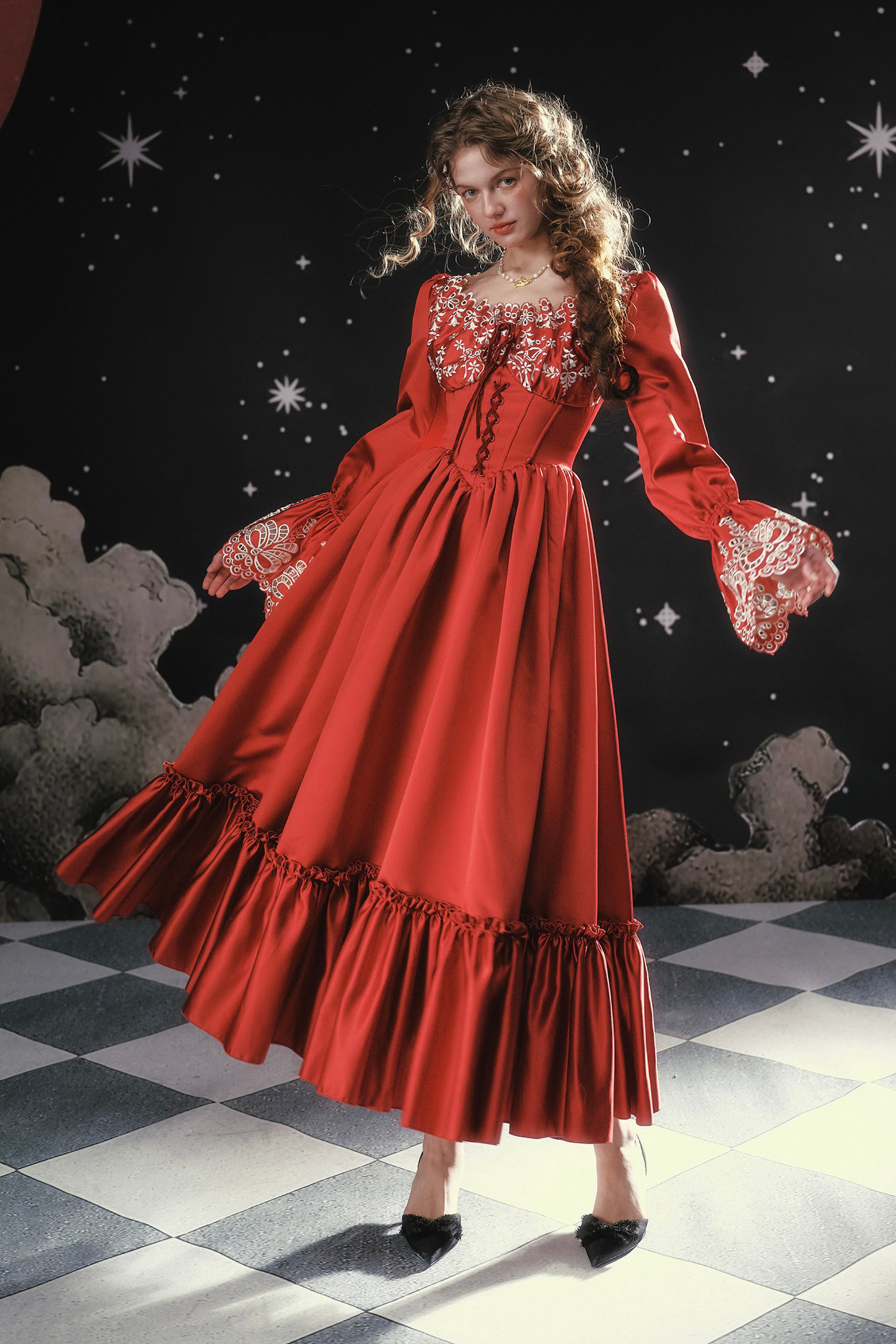 Retro Destiny Lace Maid French Dress