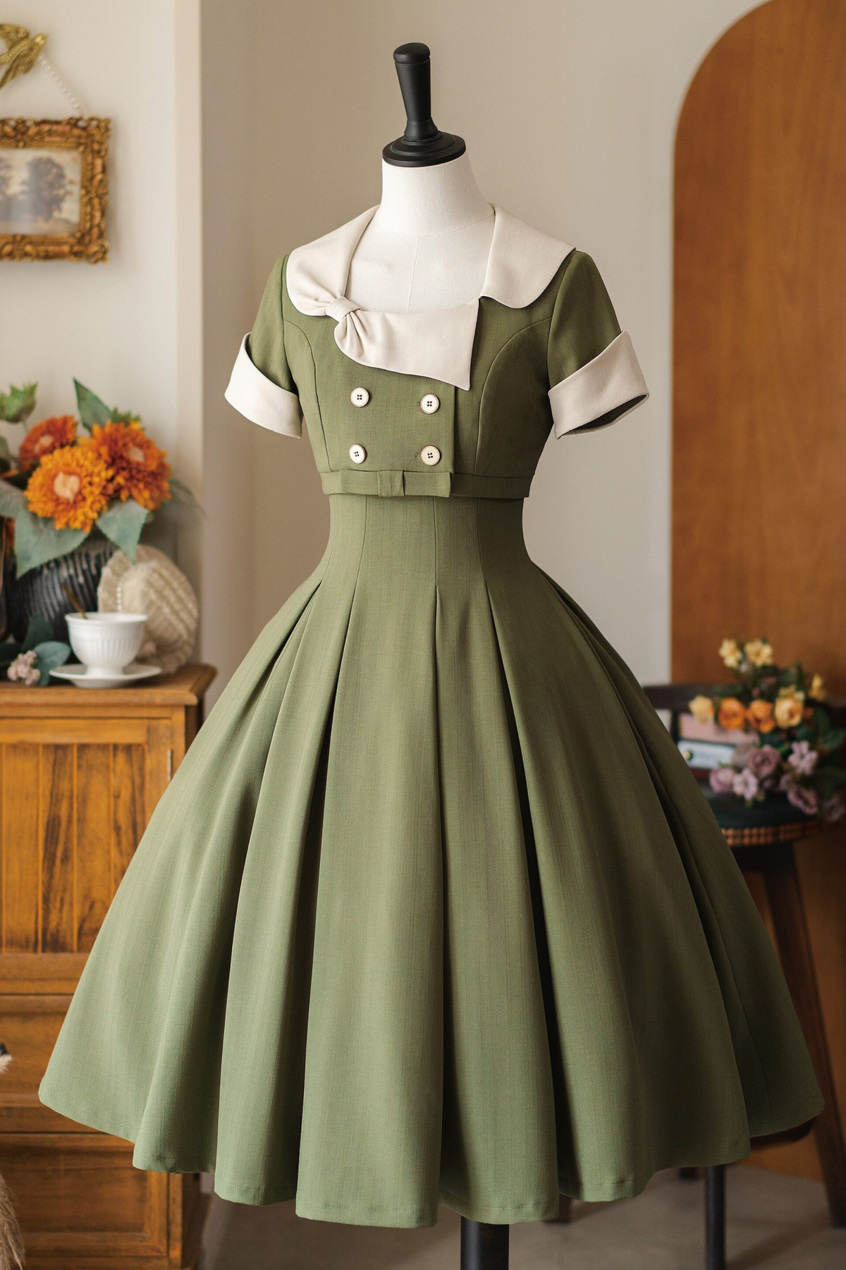 Elegant French Retro Flare Dress + Short Jacket