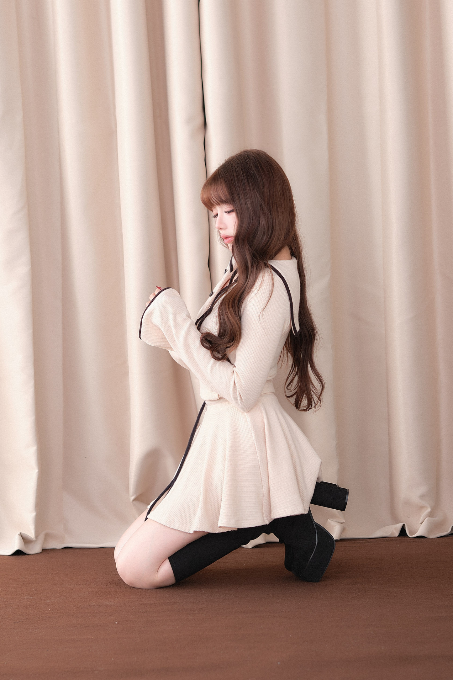 Sailor Collar Top + Flare Skirt