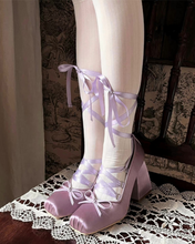 Load image into Gallery viewer, Ballet Satin High Heels Coquette Shoes
