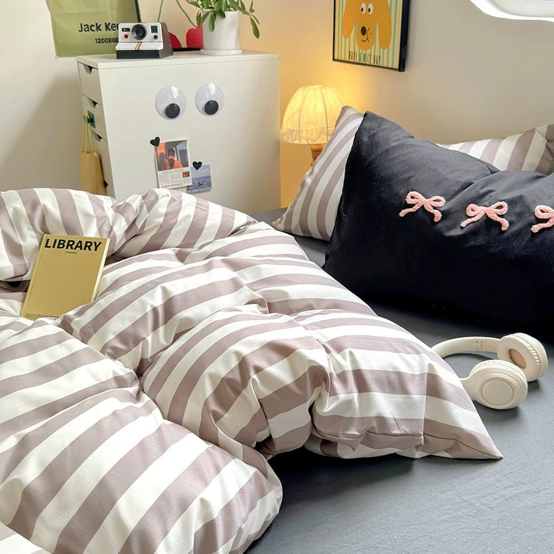 Brown Polka Dot Bedding Set