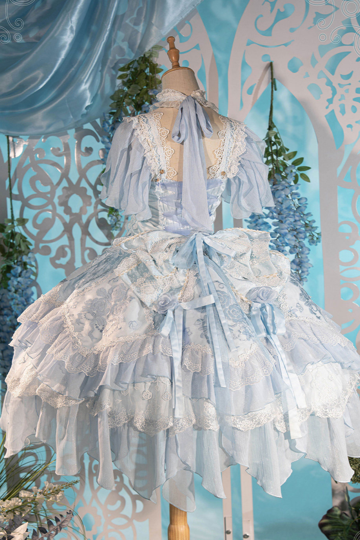Fairy Princess Lolita Jumper Skirt + Hair Accessories + Sleeves