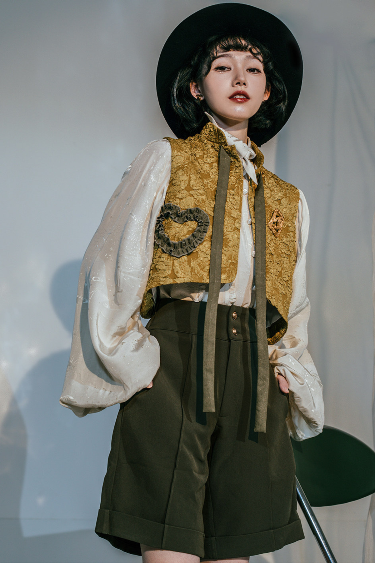 Golden Years Oil Painting Vest + Jacket + Skirt