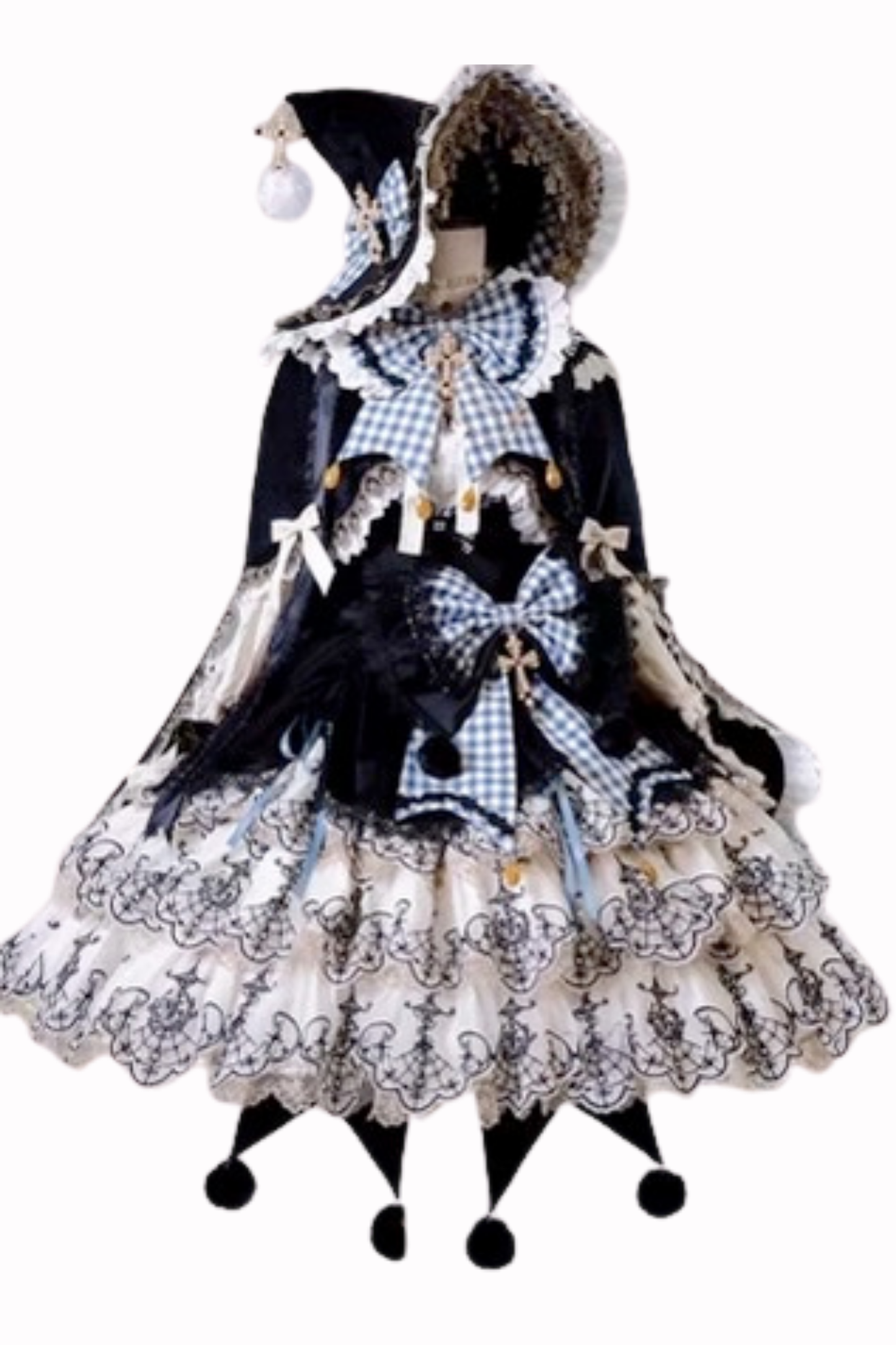[Pre-order] Element Lolita Jumper Skirt + Inner Top + Cape + Big Ribbon + Hat