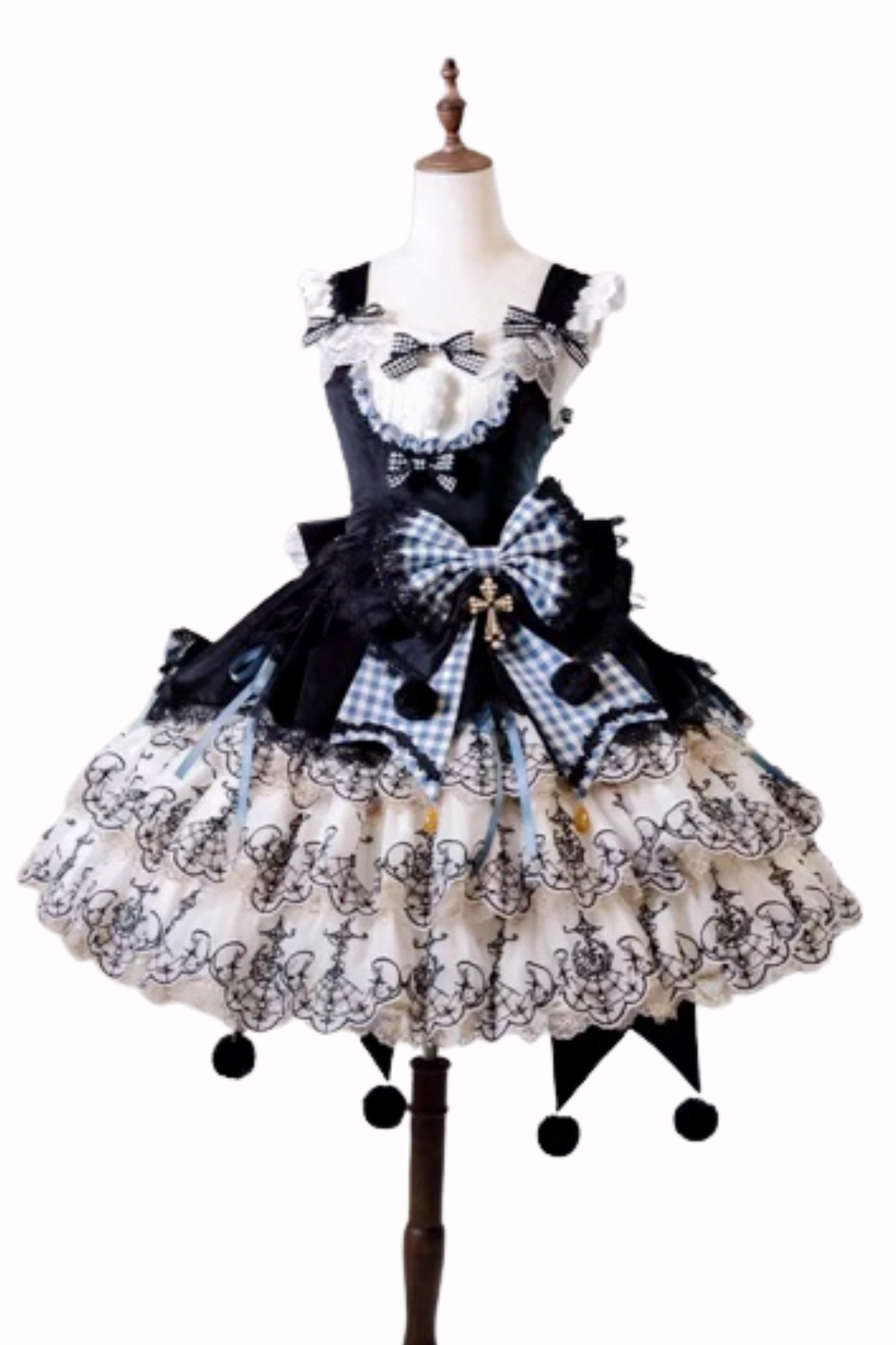 [Pre-order] Element Lolita Jumper Skirt + Inner Top + Cape + Big Ribbon + Hat